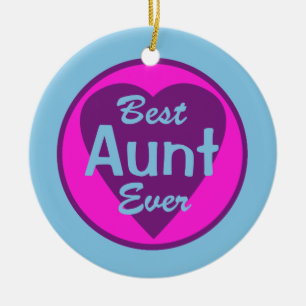 Ornement En Céramique Meilleure tante Ever Personalized Photo Ornament
