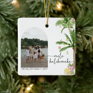 Ornement En Céramique mele kalikimaka Noël Photo