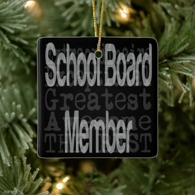 Ornement En Céramique Membre du conseil scolaire Extraordinaire (Arbre)