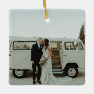 Ornement En Céramique Mémoire photo mariage Nouvelles mauvaises herbes