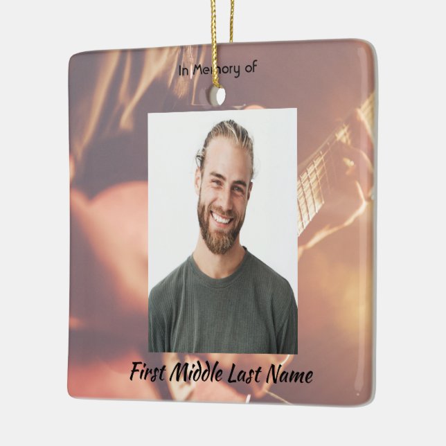 Ornement En Céramique Memorial Keepsake Musician Piano Guitar (Gauche)