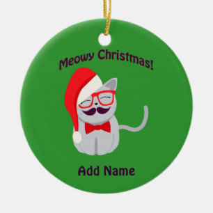 Ornement En Céramique Meowy Christmas !