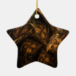Ornement En Céramique Mère Terre Art Abstrait Star Ornament