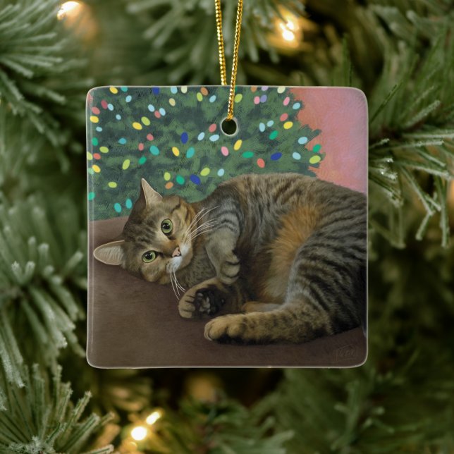 Ornement En Céramique Merry Mischief - Christmas Kitty (Arbre)