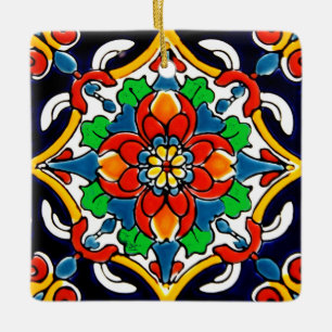 Ornement En Céramique Mexique Talavera Terracotta Carrelage Design No 5