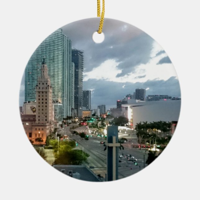 Ornement En Céramique Miami du centre (Devant)