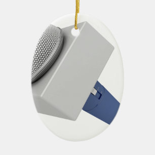 Ornement En Céramique Microphone de journaliste
