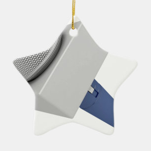 Ornement En Céramique Microphone de journaliste