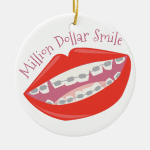 Ornement En Céramique Million de sourire du dollar