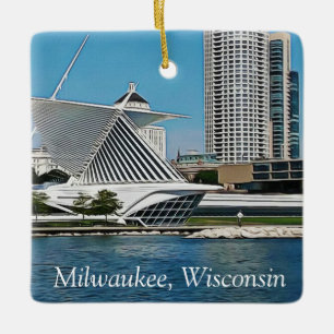Ornement En Céramique Milwaukee Wisconsin Cheese Head Christmas Keepsaké