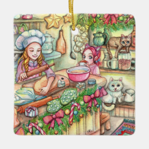 Ornement En Céramique Mini chef dans la cuisine