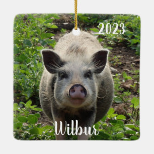 Ornement En Céramique Mini Juliana Pet Pig #2 personnalisé