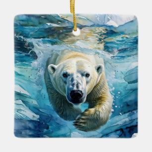 Ornement En Céramique Mirage Arctique : Le Monarque Nageur