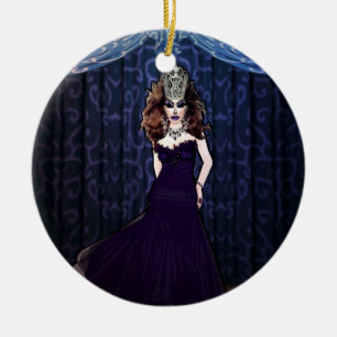 Ornement En Céramique Mlle Priscilla Velvet Ornament
