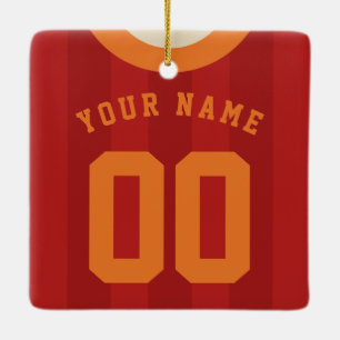 Ornement En Céramique Modèle Jersey Sports Personnalisable