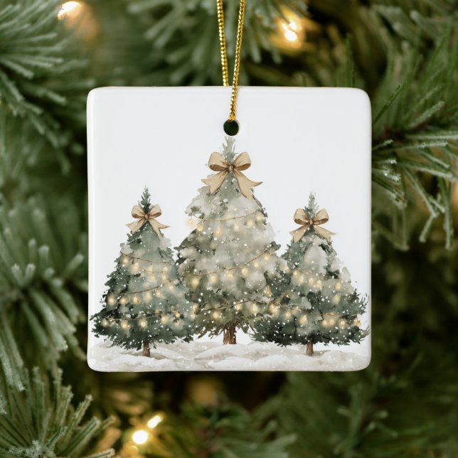 Ornement En Céramique Modern Christmas Trees Ornament (Arbre)