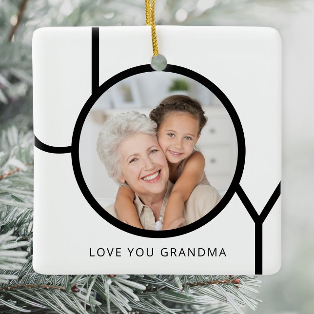 Ornement En Céramique Mon amour, grand-mère, photo Noël (Créateur téléchargé)