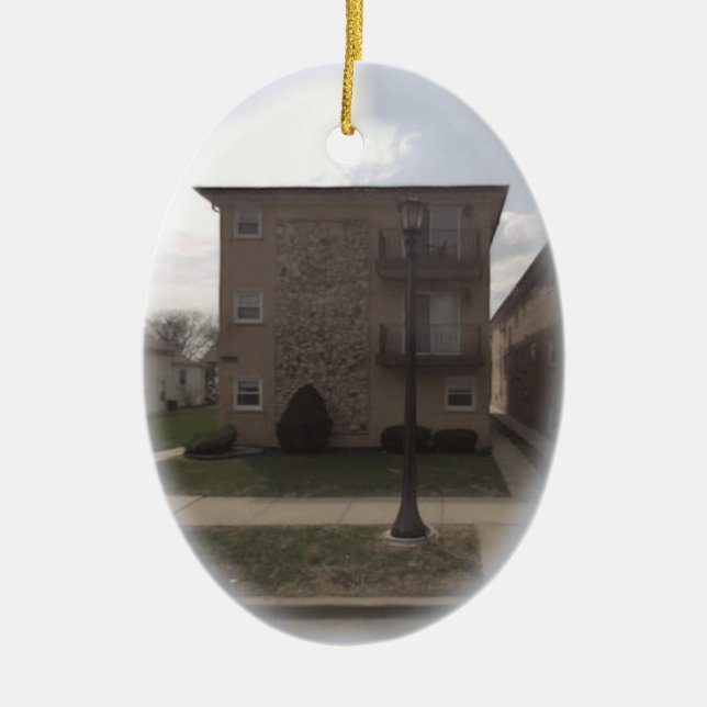 Ornement En Céramique Mon première appartement, Chambre ou logement (Devant)