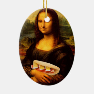 Ornement En Céramique Mona Lisa aime Paninis