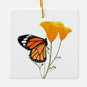 Ornement En Céramique Monarch Butterfly Ornament