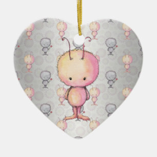 Ornement En Céramique Monstres mignons et duveteux