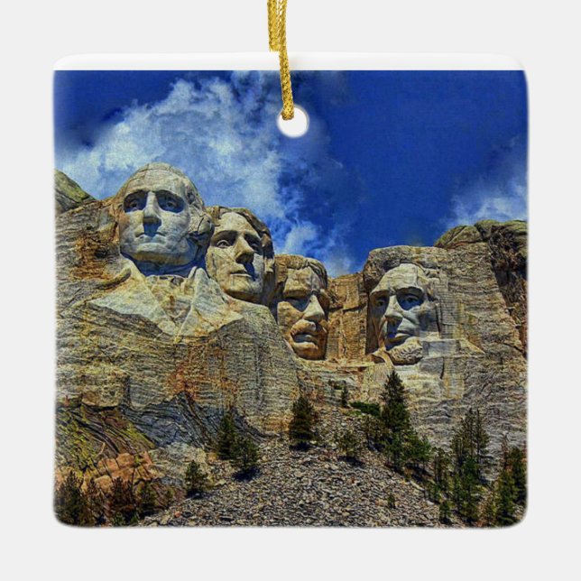 Ornement En Céramique Mont Rushmore South Dakota (Devant)