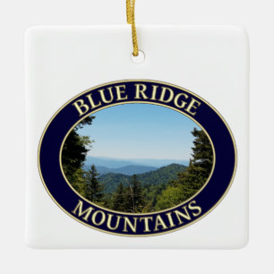 Ornement En Céramique Montagnes Blue Ridge en Caroline du Nord