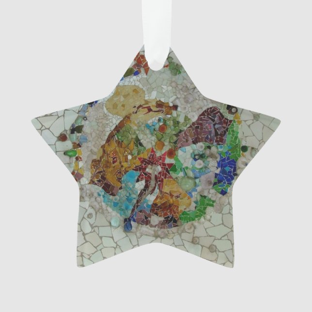Ornement en céramique Mosaïque Gaudi (devant)
