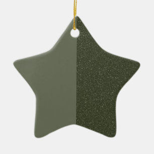 Ornement En Céramique Moss Green Split Texture Star Ornament - Personnal