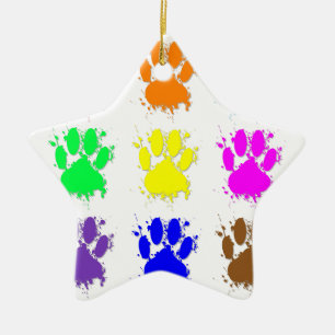 Ornement En Céramique Motif à mâchoires pour chien d'encre