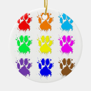 Ornement En Céramique Motif à mâchoires pour chien d'encre