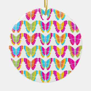 Ornement En Céramique Motif à papillon arc-en-ciel mignon