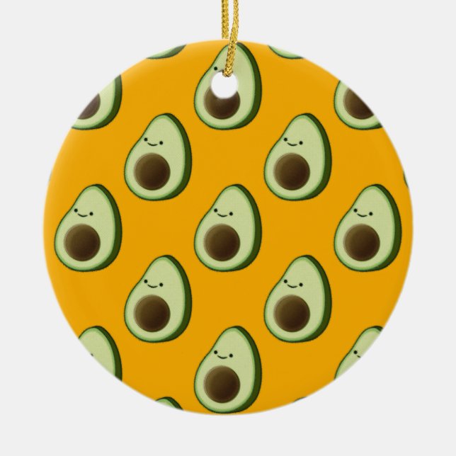 Ornement En Céramique Motif Avocado (Devant)