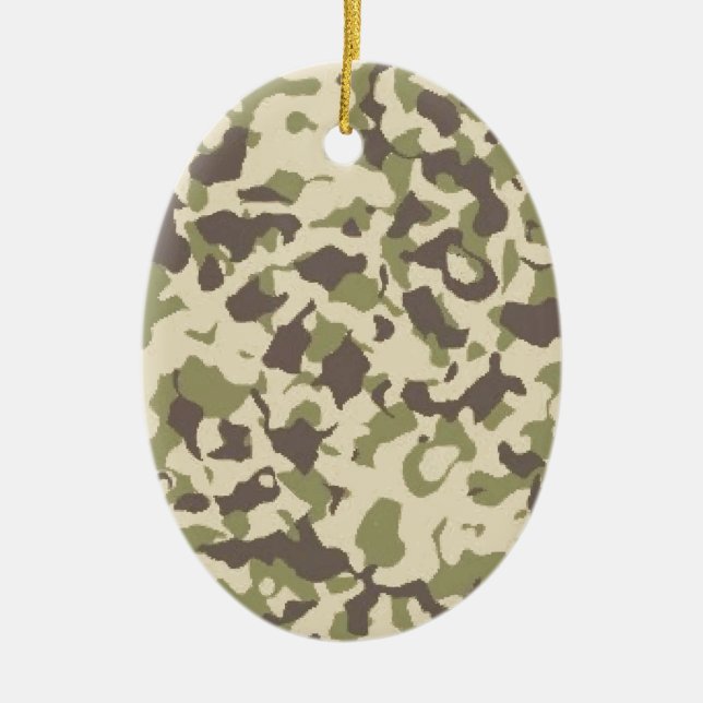 Ornement En Céramique Motif Camo (Devant)