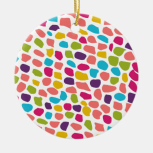 Ornement En Céramique motif coloré