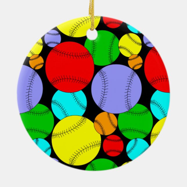 Ornement en céramique Motif de baseball (Dos)