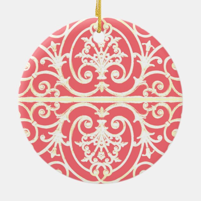 Ornement En Céramique Motif de défilement de corail (Dos)