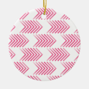 Ornement En Céramique Motif de flèche Tribal Rose