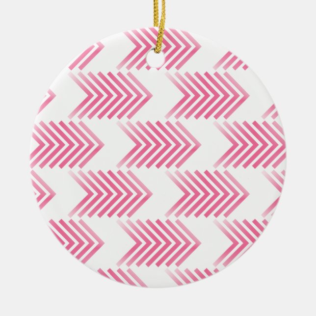 Ornement En Céramique Motif de flèche Tribal Rose (Devant)