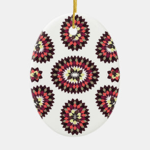 Ornement En Céramique Motif de fleurs Mandala