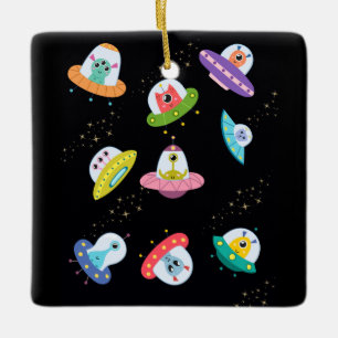 Ornement En Céramique Motif de navires UFO