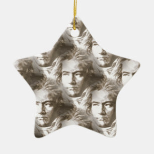 Ornement En Céramique Motif de portrait Beethoven