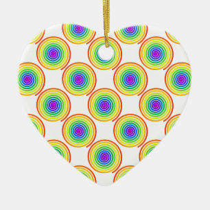 Ornement En Céramique Motif de spirale arc-en-ciel