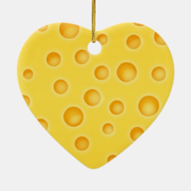 Ornement En Céramique Motif de texture au fromage suisse (Dos)