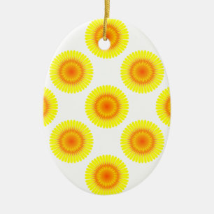 Ornement En Céramique Motif de tournesol personnalisé