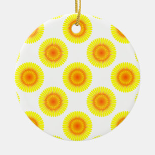 Ornement En Céramique Motif de tournesol personnalisé
