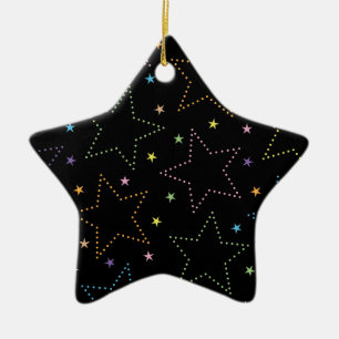 Ornement En Céramique Motif du ciel de nuit étoilé