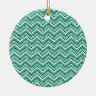 Ornement En Céramique Motif Emerald Chevron à facettes