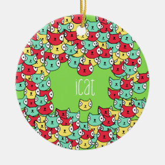 Ornement En Céramique Motif génial de chat