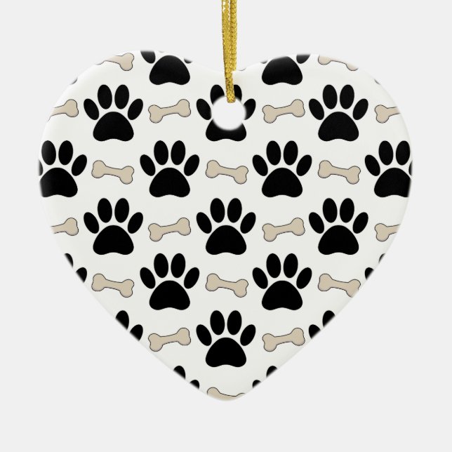 Ornement En Céramique Motif Pâtes Et Os (Devant)